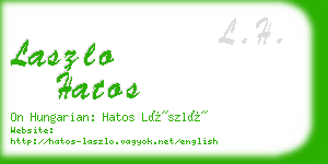 laszlo hatos business card